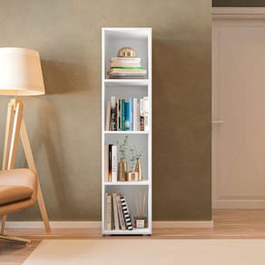Estante para Livros Modular 4 Nichos 141cmx30cm Marselha Branco