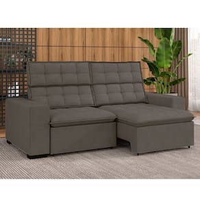 Sofá 3 Lugares Retrátil e Reclinável 207 Cm Ac232 Lugano Marrom