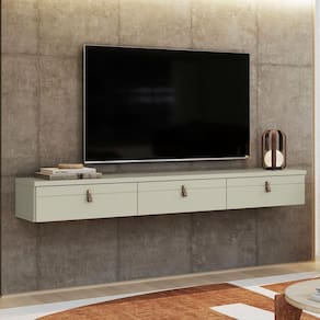 Rack Suspenso para Tv até 65 Polegadas 180cm Line OFF WHITE BEGE AC