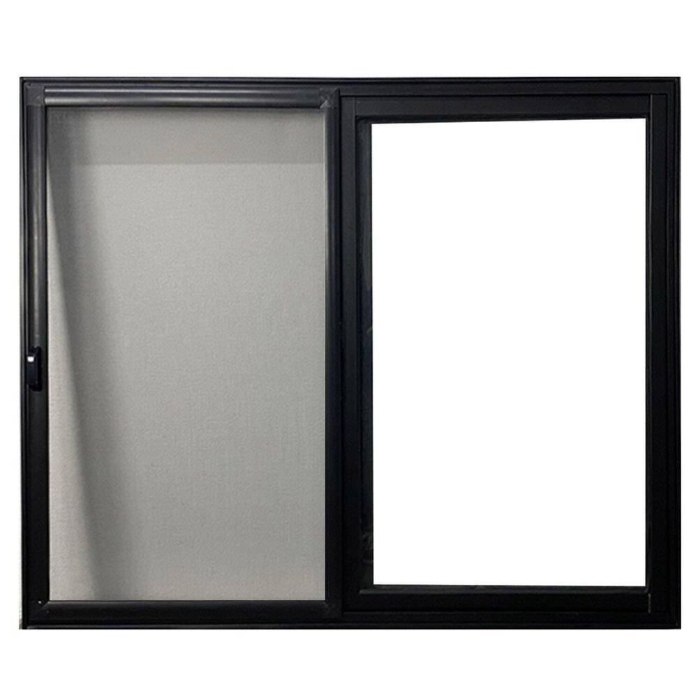 Janela Vitro 2 Folhas de Correr Tela Mosquiteira Alumínio 120cm x 150cm Preto