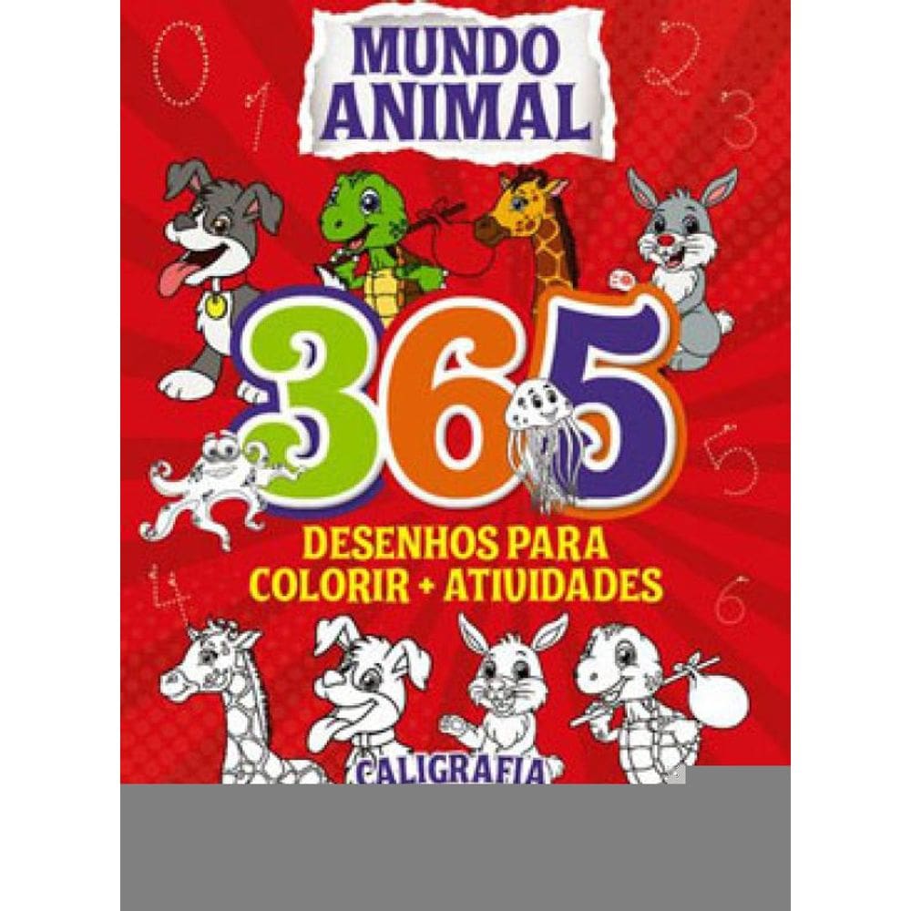 Mundo Animal - Tapete 365 Desenhos Para Colorir + Atividades