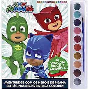 Pj Masks Livro Para Pintar Com Aquarela