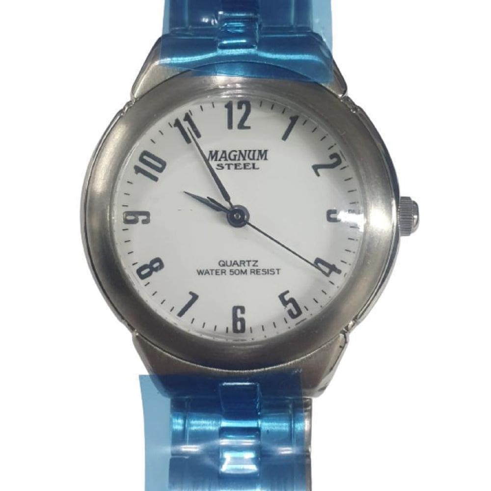 Relógio De Pulso Unissex Magnum Em Aço Ma28396Q