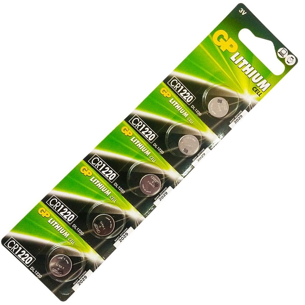 Bateria Cr1220 Gp - Lithium 3V Cartela 5 Unidades