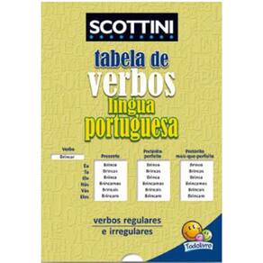 Scottini Tabela De Verbos Da Língua Portuguesa (Luva)