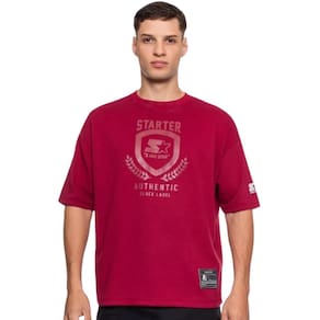Camiseta Masculina Starter Oversized Arch Vinho A293A
