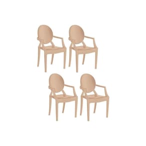 Cadeira Sala De Jantar Wind Plus Uz4003 Kit 4 Un Freijó/Suede Capuccino - Kappesberg