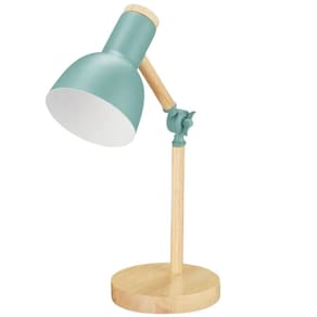 Luminária Mesa Abajur 45Cm Articulada Retrô Madeira Gimpo