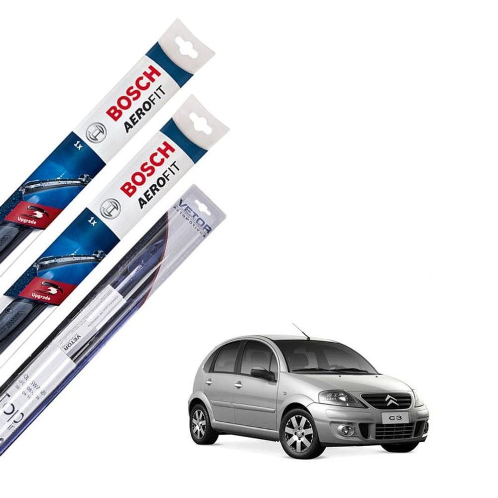 Kit Palheta Limpador Parabrisa Citroen C3 2002 2003 2004 05