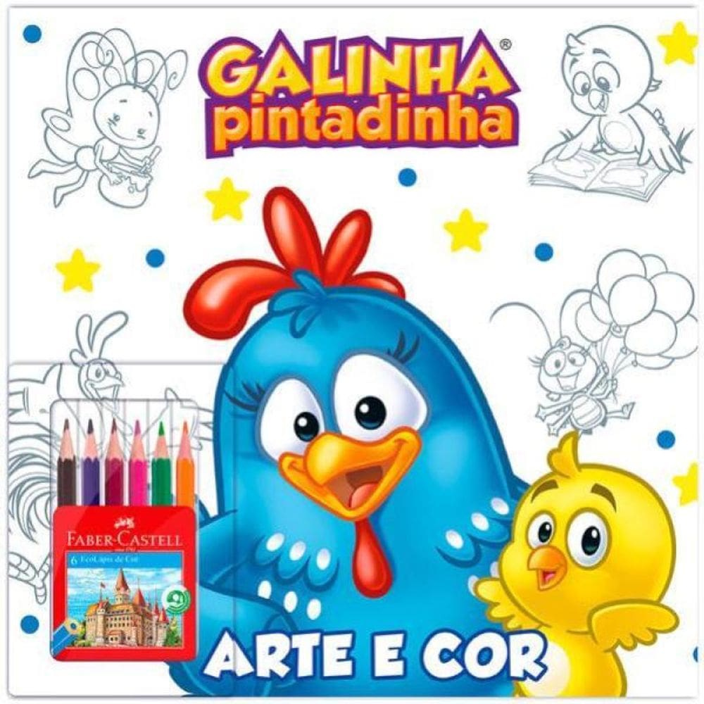 Arte E Cor Com Lápis De Cor Galinha Pintadinha