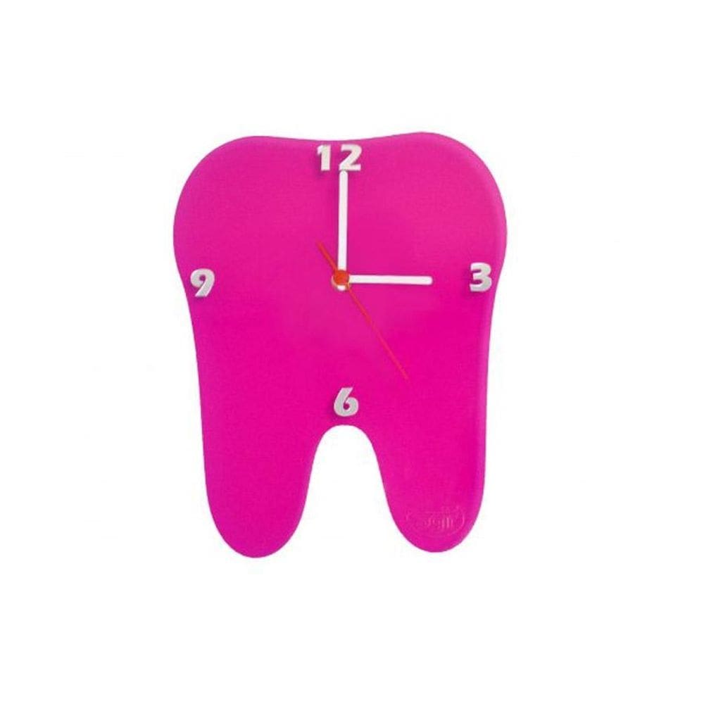 Relógio Odonto Dente Rosa