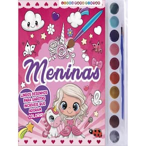 Meninas Livro Para Pintar Com Aquarela