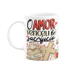 Caneca da Páscoa - O amor venceu o sacrifício - 325ml
