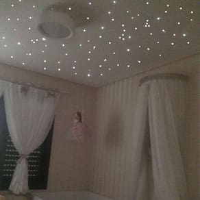 Kit Fibra Ótica 150 Branco Noite Estrelado Decoração Quarto