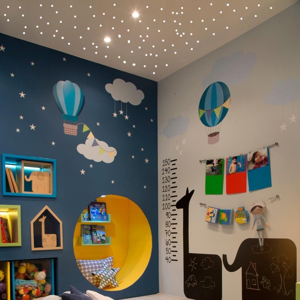 Fibra Óptica Efeito Noite Estrelado 800 Branco Quarto Bebê