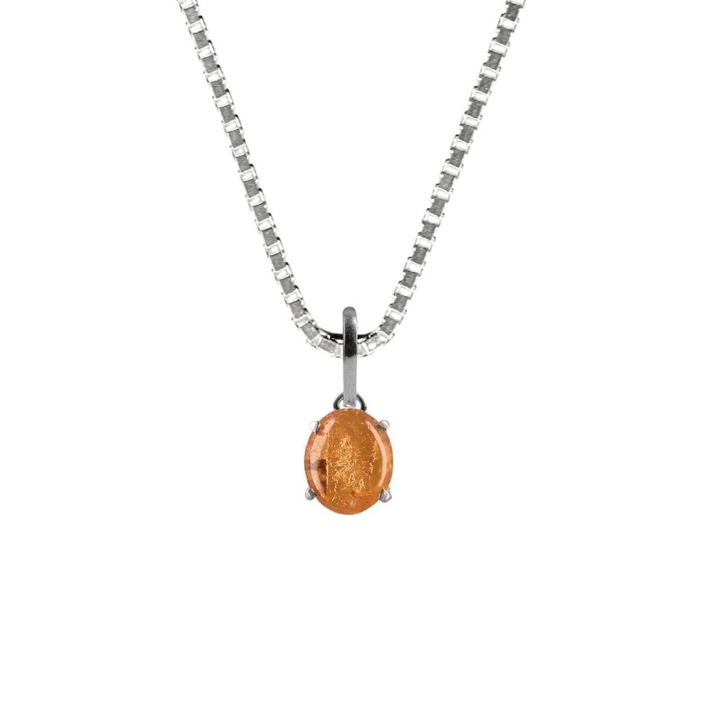 Colar Prata 925 Topázio Imperial Oval Natural Verdadeiro