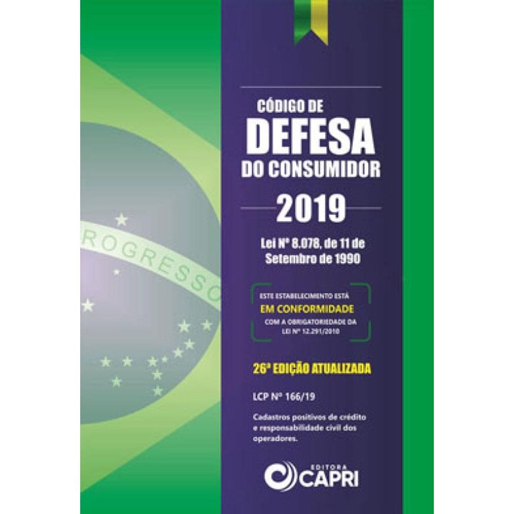 Código De Defesa Do Consumidor - 2019