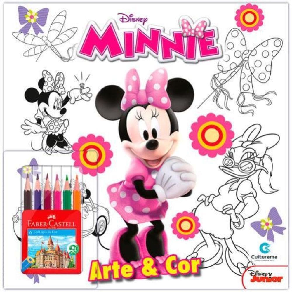 Arte E Cor Com Lápis De Cor Minnie