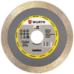 Disco De Corte Diamantado Wurth V2 Contínuo 110mm