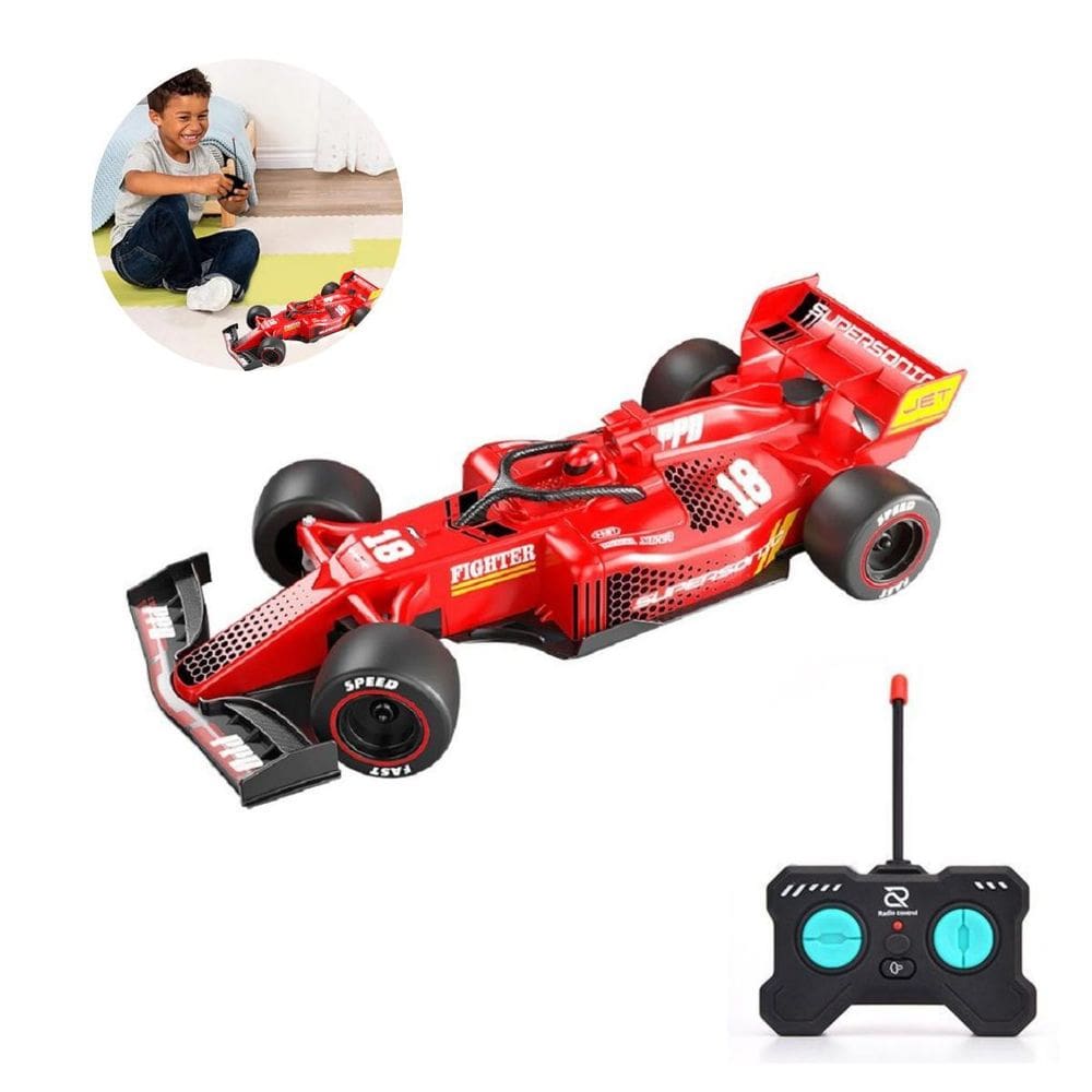 Carrinho F1 Controle Remoto Recarregável Fumaça Led E Luzes