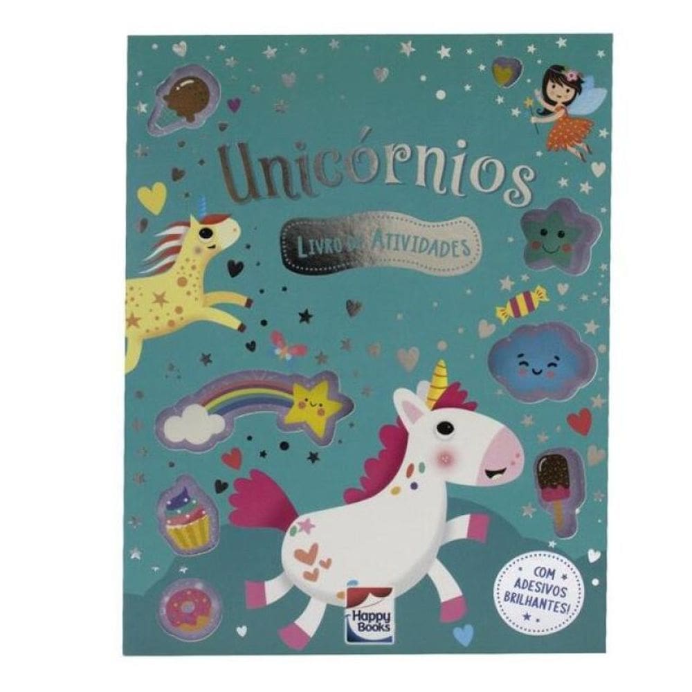 Meu Livro De Adesivos Brilhantes: Unicórnios