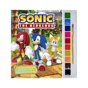 Sonic Livro Para Pintar Com Aquarela