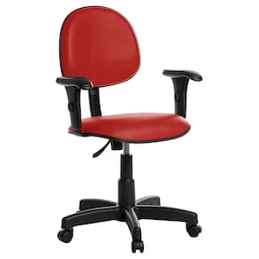 Cadeira De Escritório Executiva Com Braço Rce Cor Vermelho