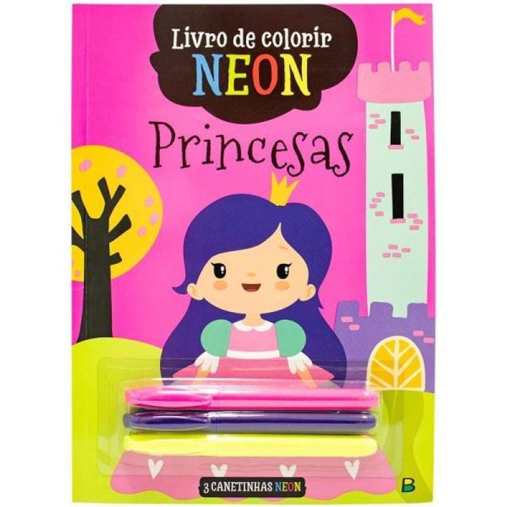 Livro De Colorir Neon: Princesas
