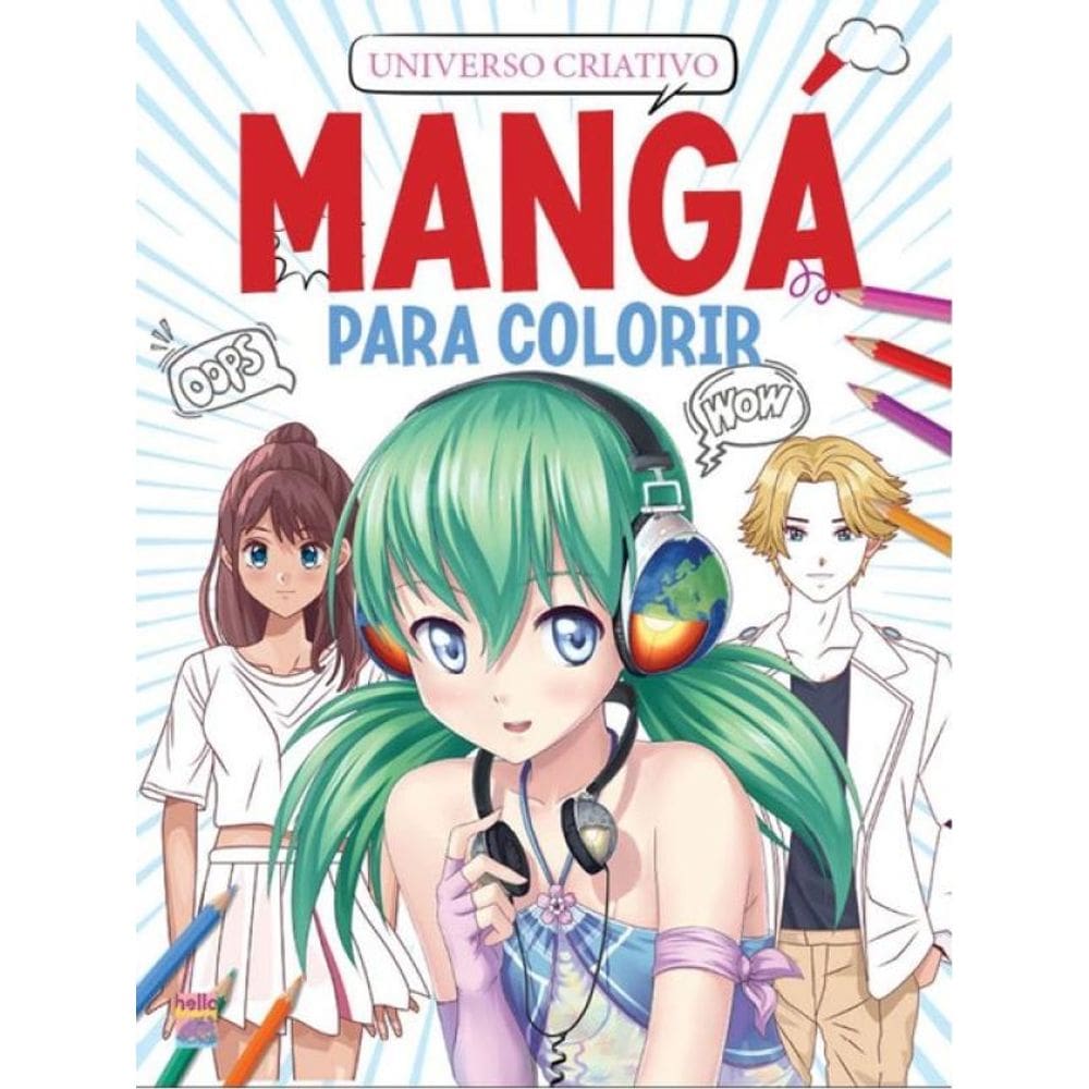 Universo Criativo - Mangá Para Colorir - Vermelho