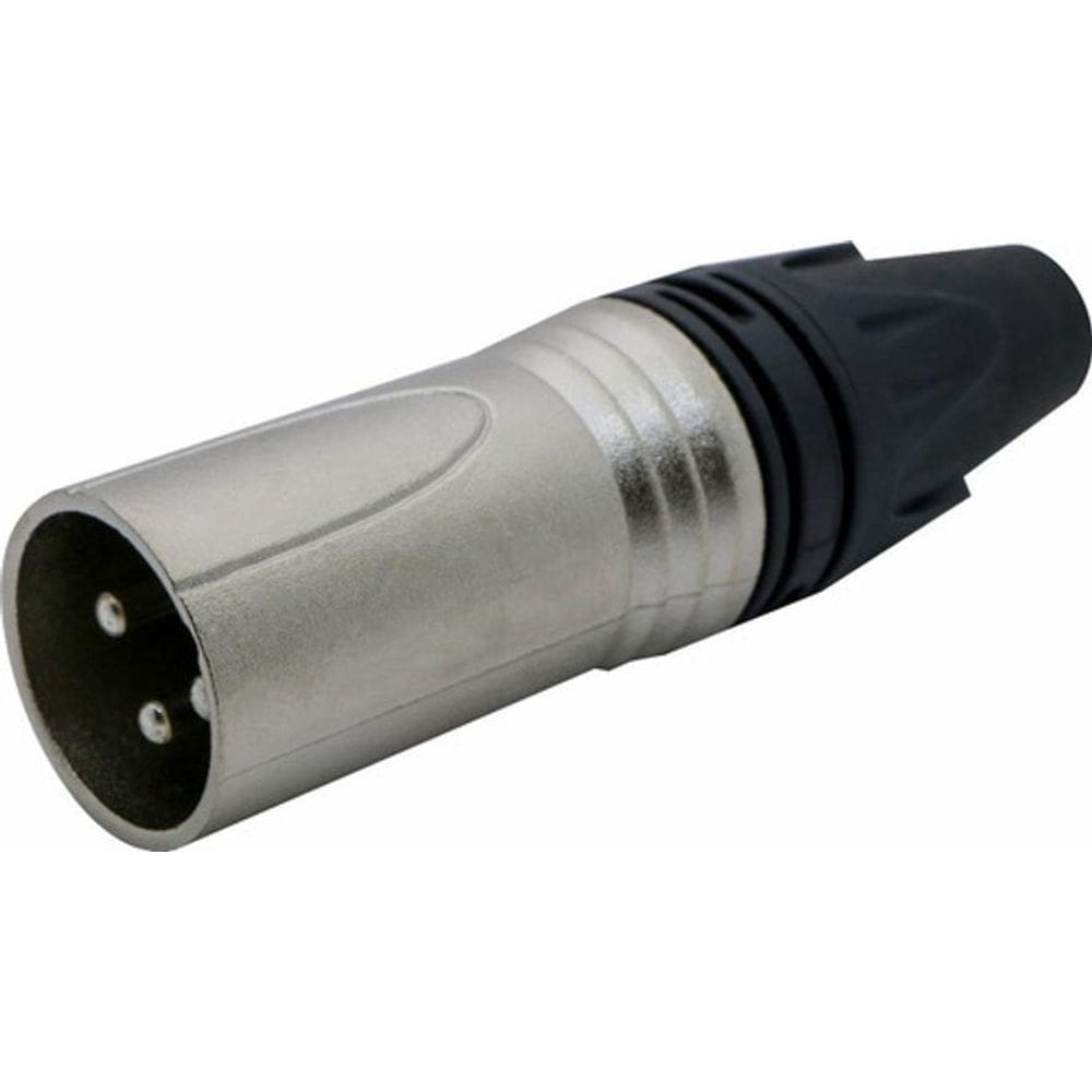 Plug Xlr Canon Macho Niquelado Profissional Robusto 3 Pinos