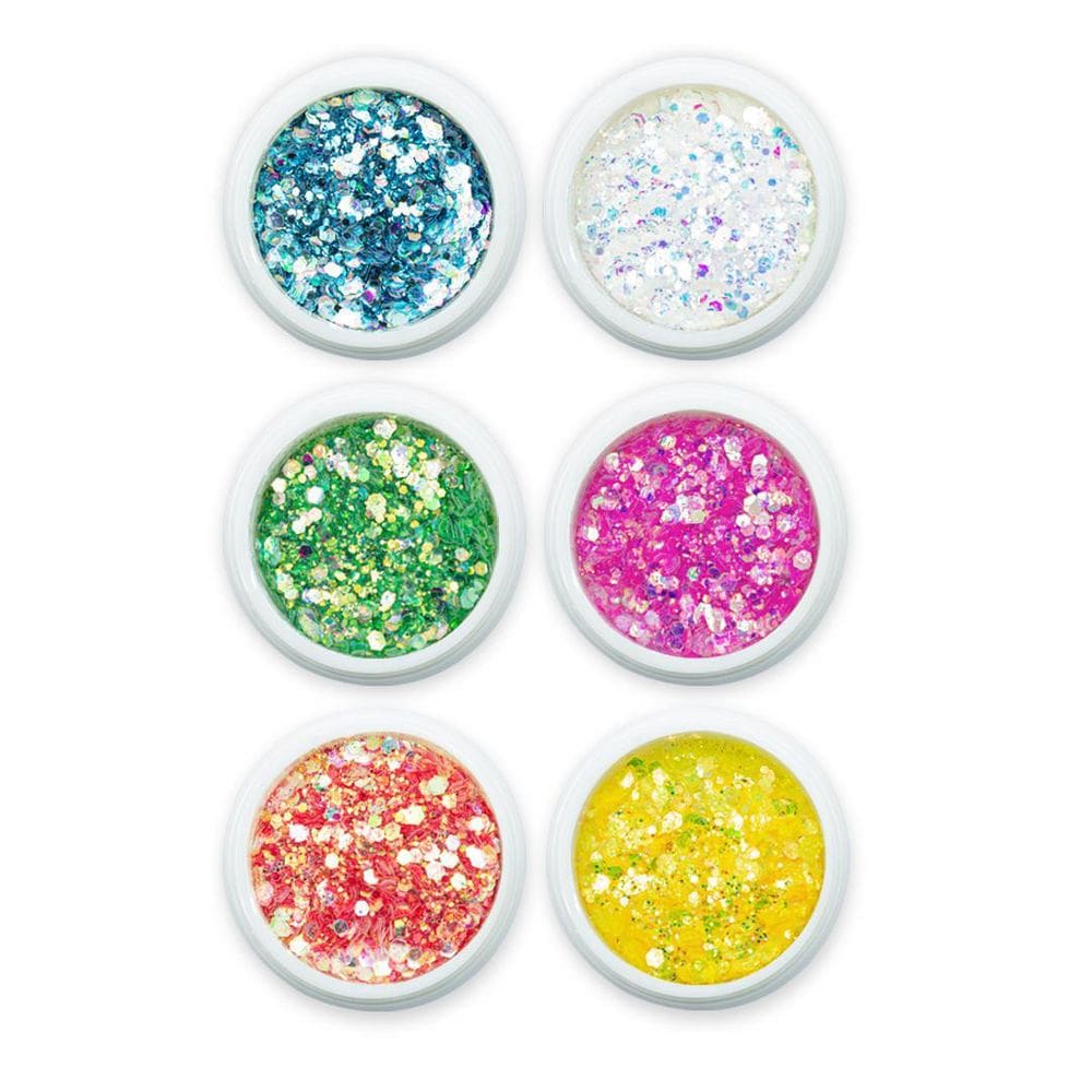 Kit 6 Glitter Flocado Para Decoração De Unhas Helen Color
