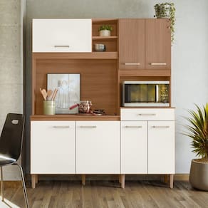 Cozinha Compacta Yara 160 Ipê Off White Nicioli