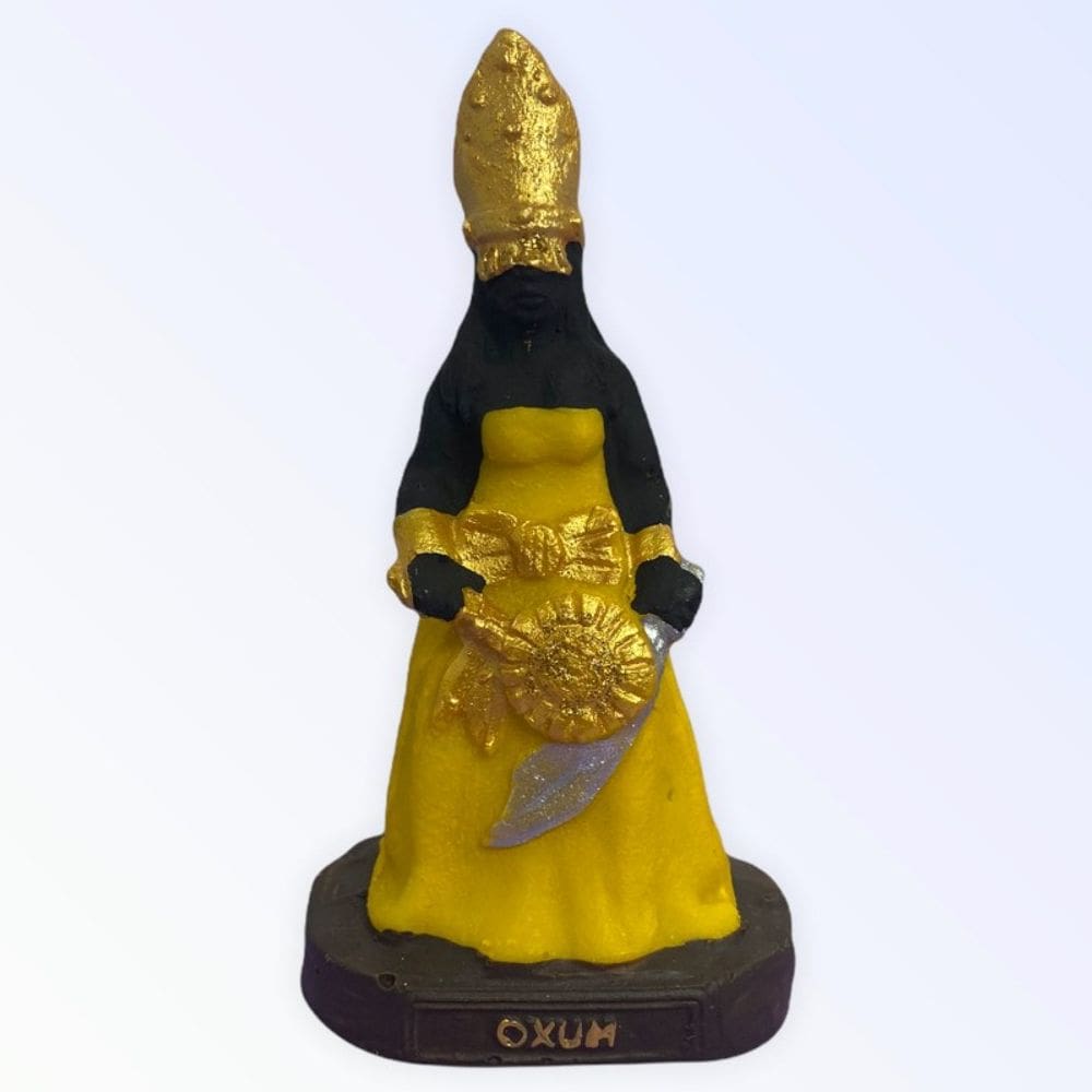 Escultura Orixá Oxum em Resina 10 cm - Selecione a Cor
