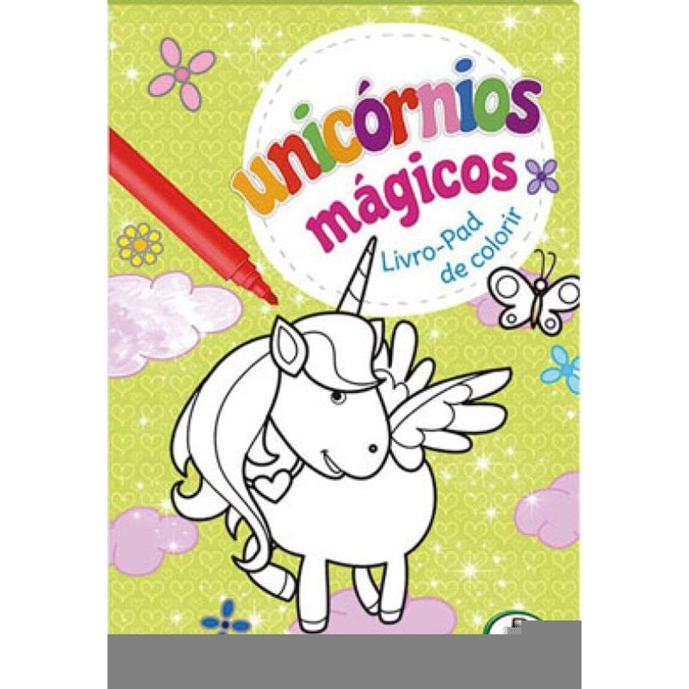 Unicórnios Mágicos - Livro-Pad De Colorir (Verde)