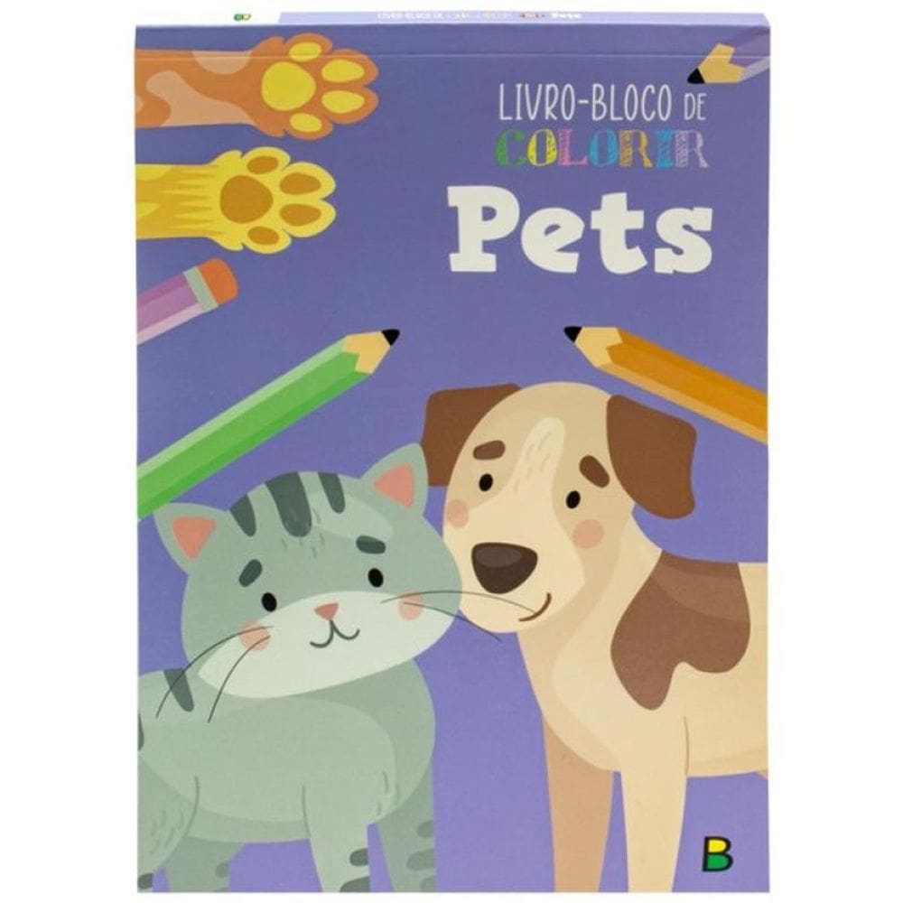 Livro-Bloco De Colorir - Pets
