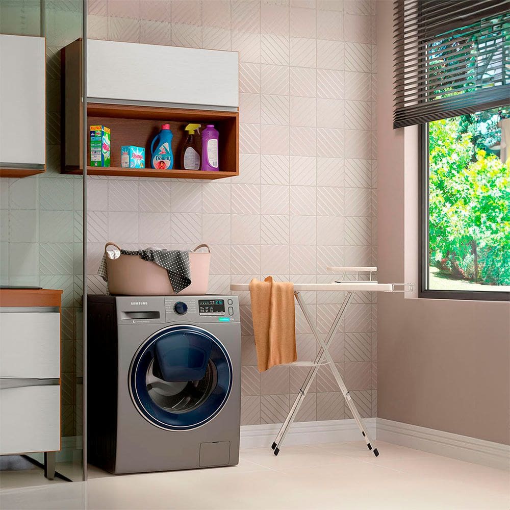 Armário Aéreo Basculante Modulado com Nicho Sabrina 80cm 2 Peças MDP Branco Avelã Menu Móveis