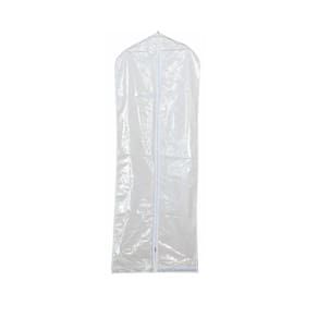 Kit 2 Capas Vestido Com Zíper 1,80 Para Ternos E Roupas Frente Pvc Cristal Transparente E Tnt