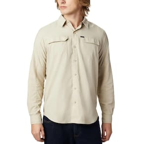 Camisa Manga Longa GG Columbia Masculina Cinza Silver Ridge