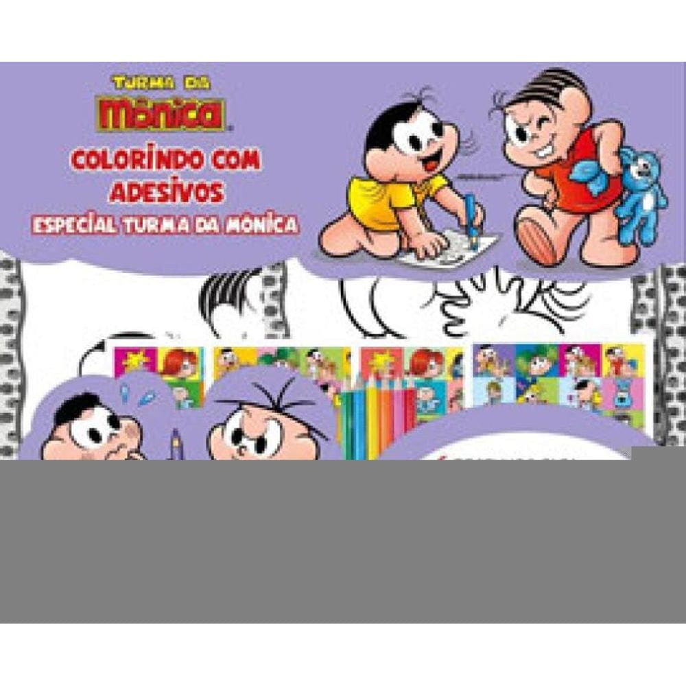 Turma Da Mônica Colorindo Com Adesivos Especial