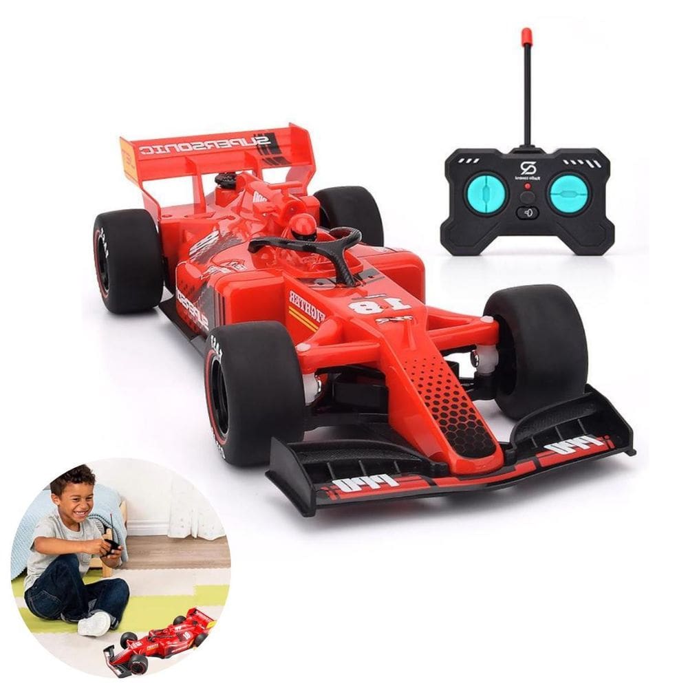Carrinho Formula 1 Controle Remoto Recarregável Fumaça Led