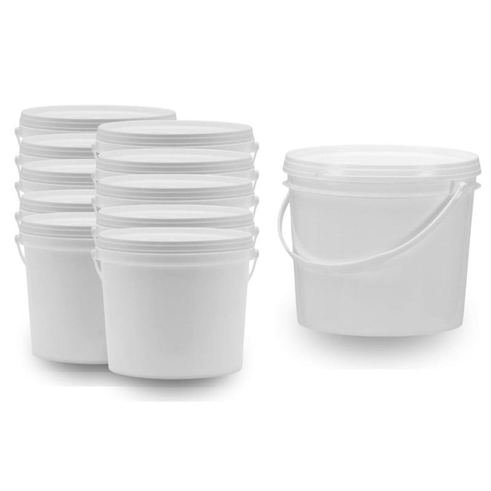 Balde Para Peixes 1.8L Branco 10 Pçs