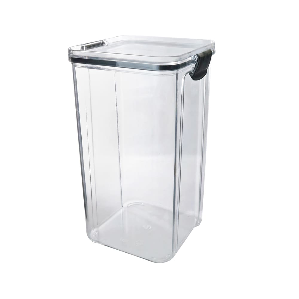 Pote Hermético De Plástico Com Tampa Trava 1300Ml 10X19cm