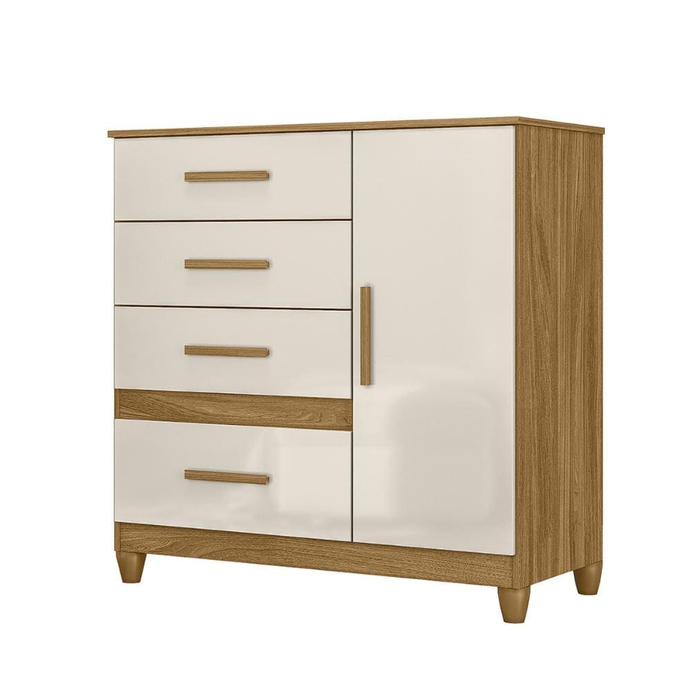 Comoda Venus Quarto com 4 Gavetas e 1 Porta