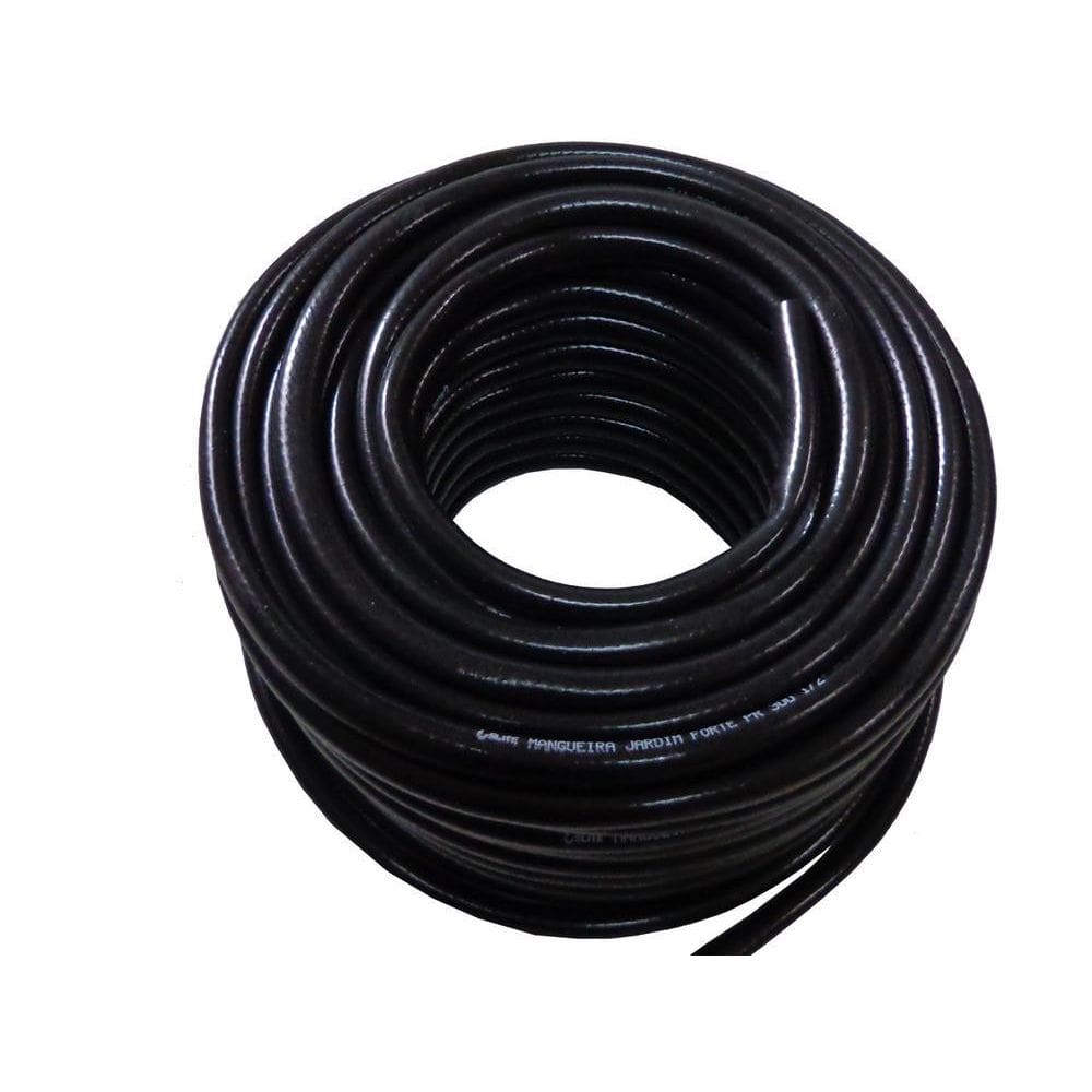 Mangueira Emborrachada Jardim Super Forte Preta 1/2 - 100M