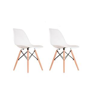 Conjunto com 2 Cadeiras Eiffel P/ Mesa De Jantar Pés De Madeira