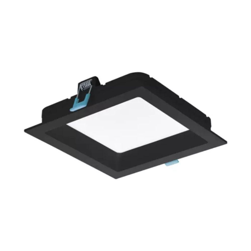 Painel Deep Embutir Quadrado Recuado 18w 3000k Preto Stella