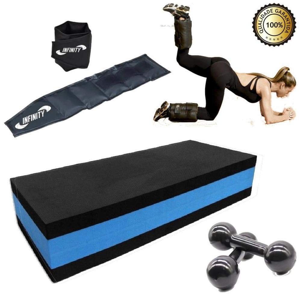 Kit Funcional Step + Halter 2Kg + Caneleira 3 Kg