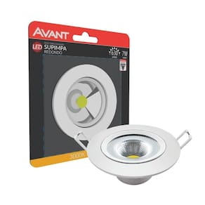 Spot Led Embutir Redondo Bivolt 7w 3000k Avant