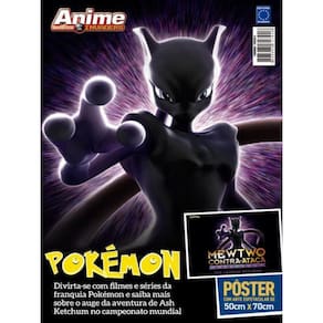 Superpôster Anime Invaders - Pokémon - Arte C - Mewtwo Contra-Ataca