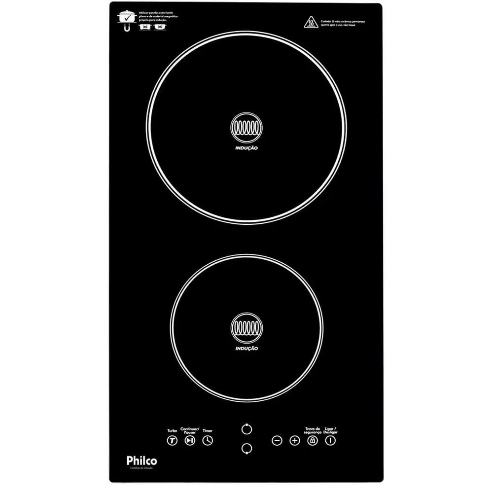 Cooktop de Indução 2 Bocas 9 Níveis Philco Pct11p 220v